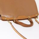 LOUIS VUITTON Monogram Vernis Blair GM Bag 2way Rose Velur M91797 LV Auth 154294-7