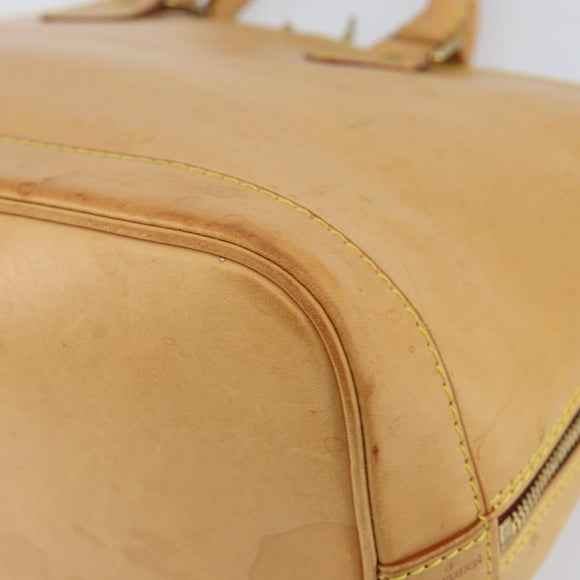 LOUIS VUITTON Nomad leather Alma Hand Bag Beige M85000 LV Auth 154295