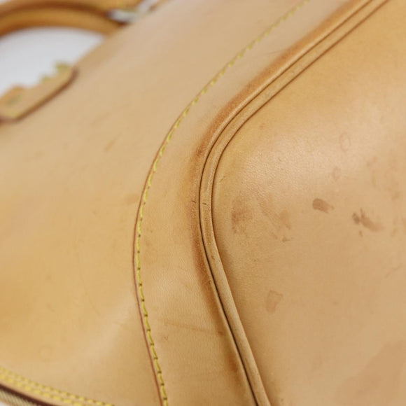 LOUIS VUITTON Nomad leather Alma Hand Bag Beige M85000 LV Auth 154295