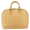 LOUIS VUITTON Nomad leather Alma Hand Bag Beige M85000 LV Auth 154295-13