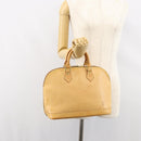 LOUIS VUITTON Nomad leather Alma Hand Bag Beige M85000 LV Auth 154295-21