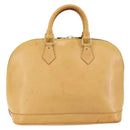 LOUIS VUITTON Nomad leather Alma Hand Bag Beige M85000 LV Auth 154295-2