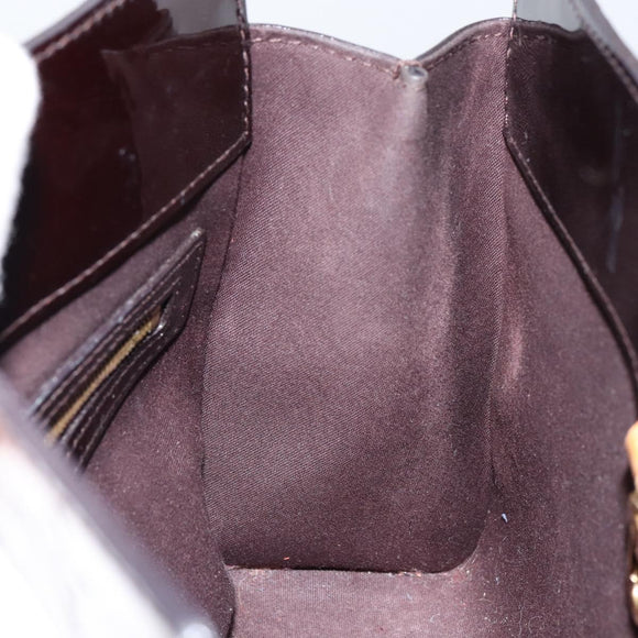 LOUIS VUITTON Monogram Vernis Catalina BB Bag Amarante M90017 LV Auth 154296