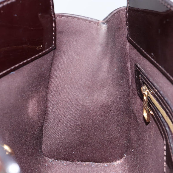 LOUIS VUITTON Monogram Vernis Catalina BB Bag Amarante M90017 LV Auth 154296