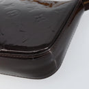 LOUIS VUITTON Vernis Pochette Accessoires Pouch Amarante M91576 LV Auth 154299V-14