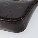 LOUIS VUITTON Vernis Pochette Accessoires Pouch Amarante M91576 LV Auth 154299V-16