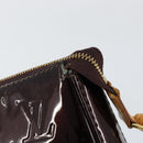 LOUIS VUITTON Vernis Pochette Accessoires Pouch Amarante M91576 LV Auth 154299V-10