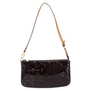 LOUIS VUITTON Vernis Pochette Accessoires Pouch Amarante M91576 LV Auth 154299V-13