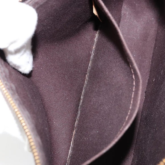 LOUIS VUITTON Vernis Pochette Accessoires Pouch Amarante M91576 LV Auth 154299V