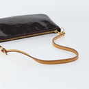 LOUIS VUITTON Vernis Pochette Accessoires Pouch Amarante M91576 LV Auth 154299V-7