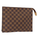 LOUIS VUITTON Damier Ebene Poche Toilette 26 Pouch N47543 LV Auth 154300-1