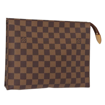 LOUIS VUITTON Damier Ebene Poche Toilette 26 Pouch N47543 LV Auth 154300