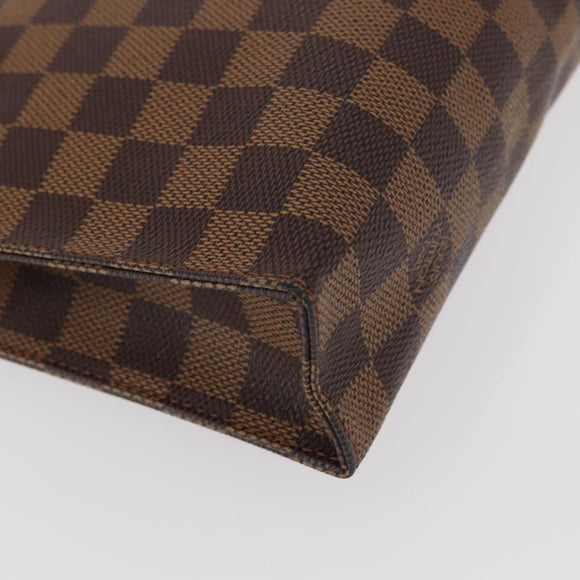 LOUIS VUITTON Damier Ebene Pochette Toilettentasche 26 N47543 LV Auth 154300