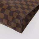 LOUIS VUITTON Damier Ebene Pochette Toilettentasche 26 N47543 LV Auth 154300-16