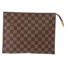 LOUIS VUITTON Damier Ebene Poche Toilette 26 Pouch N47543 LV Auth 154300-13