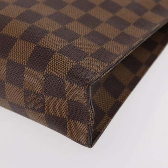 LOUIS VUITTON Damier Ebene Pochette Toilettentasche 26 N47543 LV Auth 154300