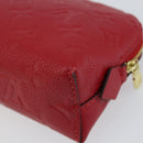 LOUIS VUITTON Monogram Empreinte Pochette PM Pouch Red M69414 Auth 154301V-15