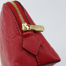 LOUIS VUITTON Monogram Empreinte Pochette PM Pouch Red M69414 Auth 154301V-8