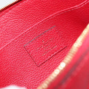 LOUIS VUITTON Monogram Empreinte Pochette PM Pouch Red M69414 Auth 154301V-9