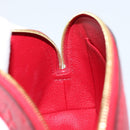 LOUIS VUITTON Monogram Empreinte Pochette PM Pouch Red M69414 Auth 154301V-18