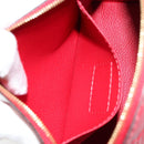 LOUIS VUITTON Monogram Empreinte Pochette PM Pouch Red M69414 Auth 154301V-11