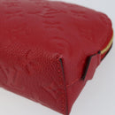 LOUIS VUITTON Monogram Empreinte Pochette PM Pouch Red M69414 Auth 154301V-7