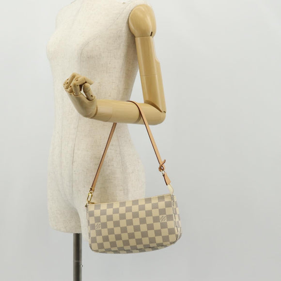 LOUIS VUITTON Damier Azur Pochette Accessoires Pouch N51986 LV Auth 154303M