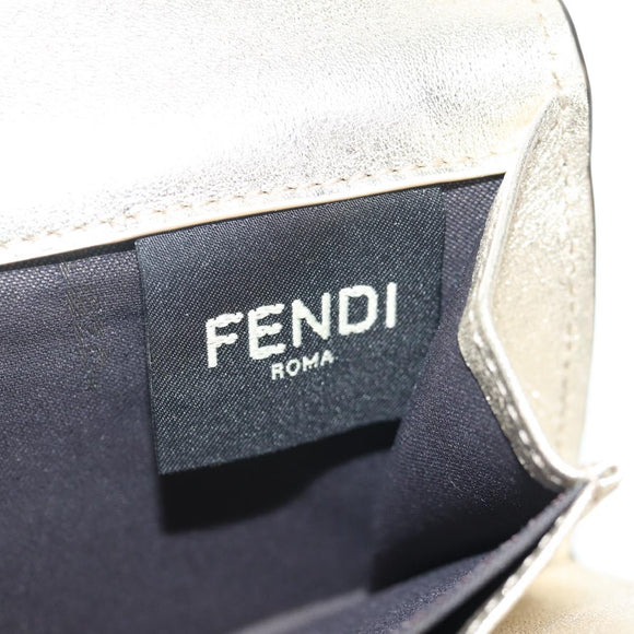 FENDI Zucca Canvas Wallet Leather Gold Tone Auth 154304M