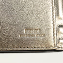 FENDI Zucca Canvas Wallet Leather Gold Tone Auth 154304M-26