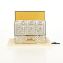 FENDI Zucca Canvas Wallet Leather Gold Tone Auth 154304M-12