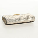 FENDI Zucca Canvas Wallet Leather Gold Tone Auth 154304M-5