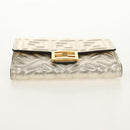 FENDI Zucca Canvas Wallet Leather Gold Tone Auth 154304M-6