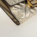 FENDI Zucca Canvas Wallet Leather Gold Tone Auth 154304M-14