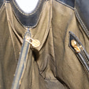 FENDI Zucca Canvas Hand Bag Black Brown Auth 154305-19