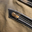 FENDI Zucca Canvas Hand Bag Black Brown Auth 154305-20