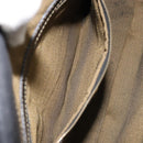 FENDI Zucca Canvas Hand Bag Black Brown Auth 154305-21