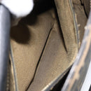 FENDI Zucca Canvas Hand Bag Black Brown Auth 154305-23