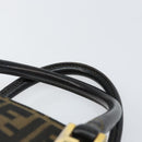 FENDI Zucca Canvas Hand Bag Black Brown Auth 154305-8