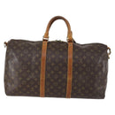 LOUIS VUITTON Monogram Keepall Bandouliere 50 Boston Bag M41416 LV Auth 154314-3
