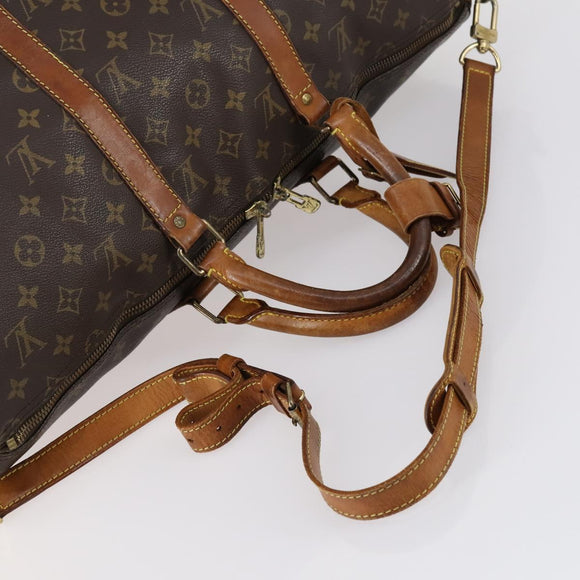 LOUIS VUITTON Monogram Keepall Bandouliere 50 Boston Bag M41416 LV Auth 154314