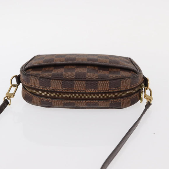 LOUIS VUITTON Damier Ebene Pochette Ipanema Shoulder Bag N51296 LV Auth 154318