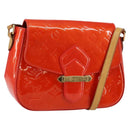 LOUIS VUITTON Vernis Bell FlowerGM Bag Rouge Grunadine M91728 LV Auth 154321V-1