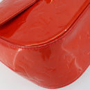 LOUIS VUITTON Vernis Bell FlowerGM Bag Rouge Grunadine M91728 LV Auth 154321V-14