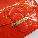 LOUIS VUITTON Vernis Bell FlowerGM Bag Rouge Grunadine M91728 LV Auth 154321V-17