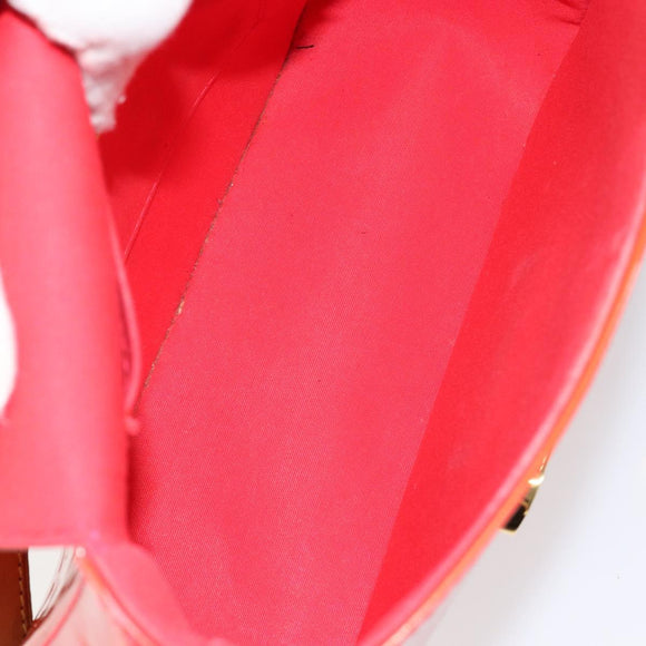 LOUIS VUITTON Vernis Bell FlowerGM Bag Rouge Grunadine M91728 LV Auth 154321V