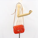 LOUIS VUITTON Vernis Bell FlowerGM Bag Rouge Grunadine M91728 LV Auth 154321V-22