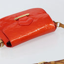 LOUIS VUITTON Vernis Bell FlowerGM Bag Rouge Grunadine M91728 LV Auth 154321V-6