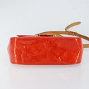LOUIS VUITTON Vernis Bell FlowerGM Bag Rouge Grunadine M91728 LV Auth 154321V-5