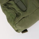 PRADA Backpack Nylon Green Silver Auth 154322-13