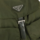 PRADA Backpack Nylon Green Silver Auth 154322-16
